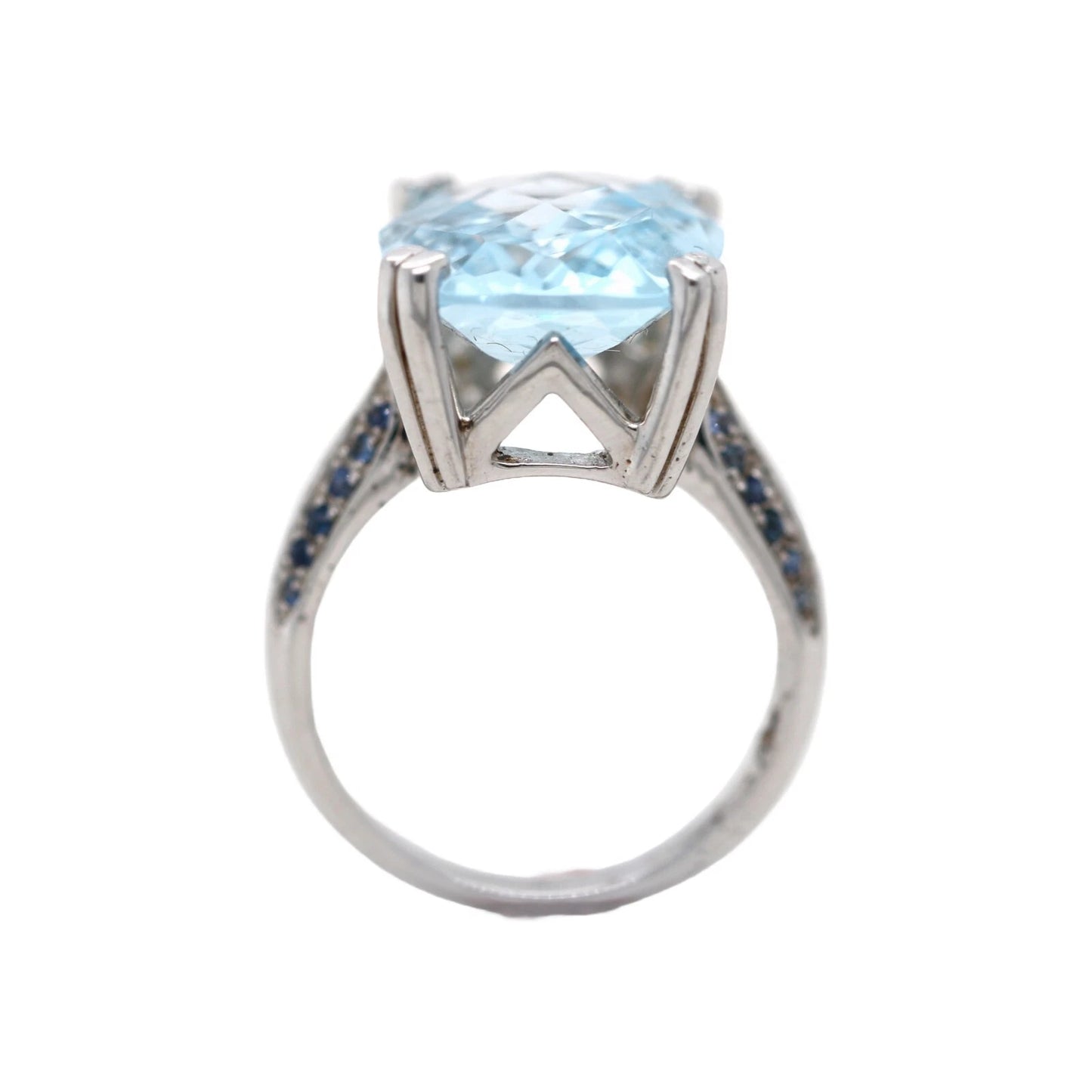 DOT925 Sterling Silver - Blue Sapphire - Sky Blue Topaz Ring DOT