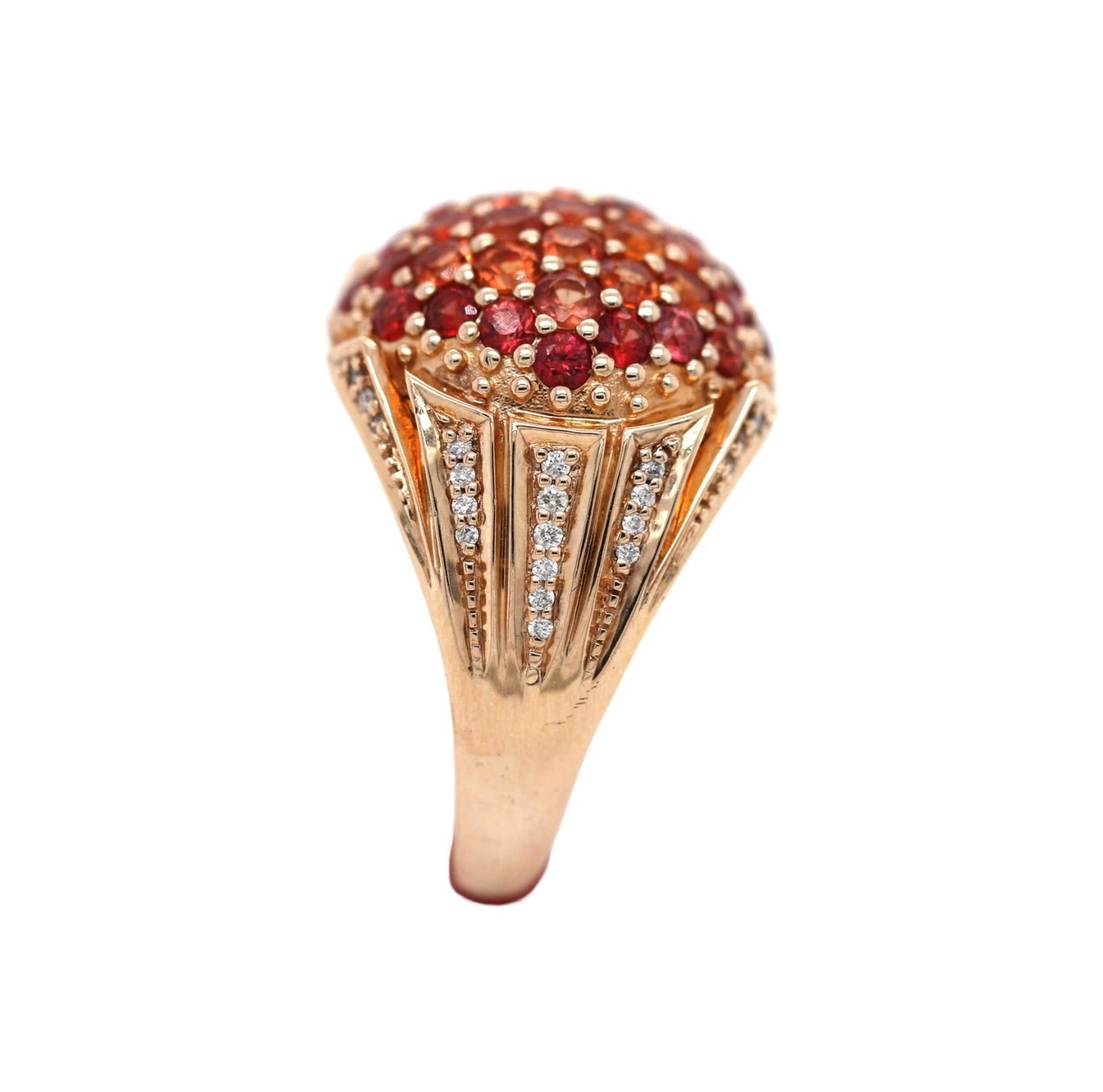 Red Sapphire - Diamond Ring