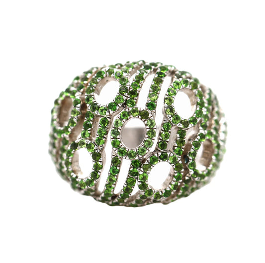 925 Sterling Silver Tsavorite Ring - 1.80 cts