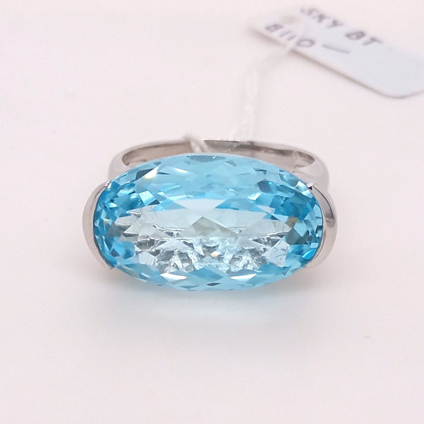 925 Sky Blue Topaz Ring