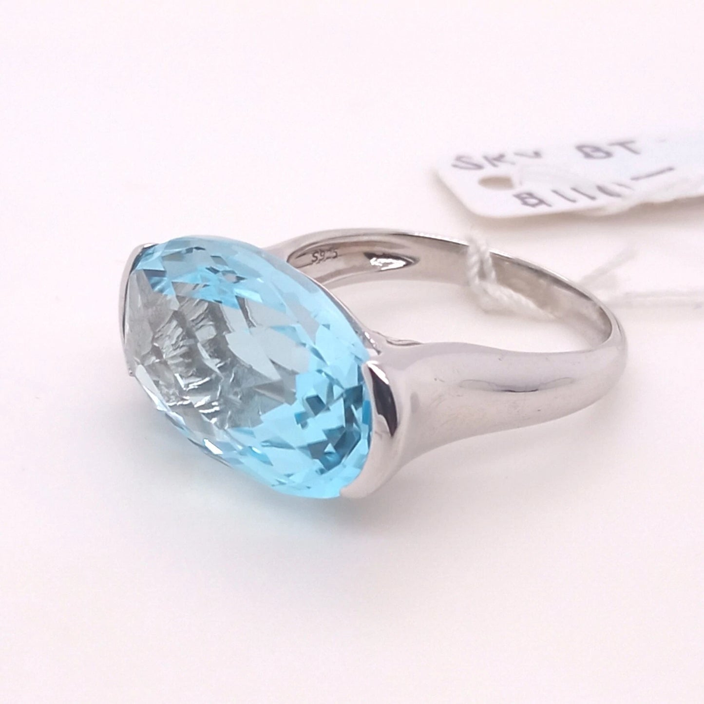 925 Sky Blue Topaz Ring
