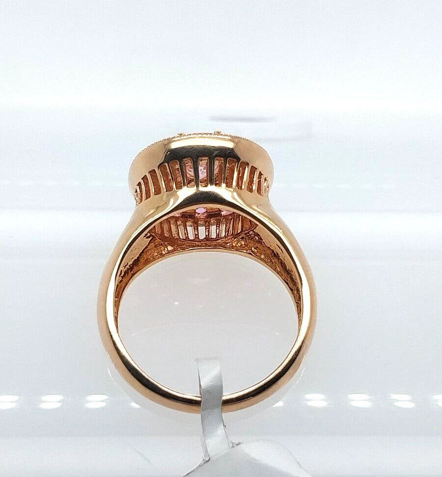 Morganite- Pink Sapphire - Rose Gold Plated Ring