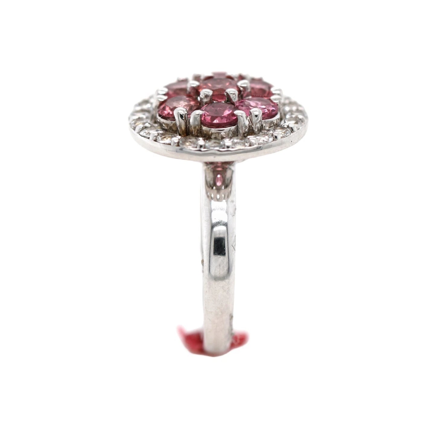 925 Pink Tourmaline - White Topaz Ring - 2DOT20 cts