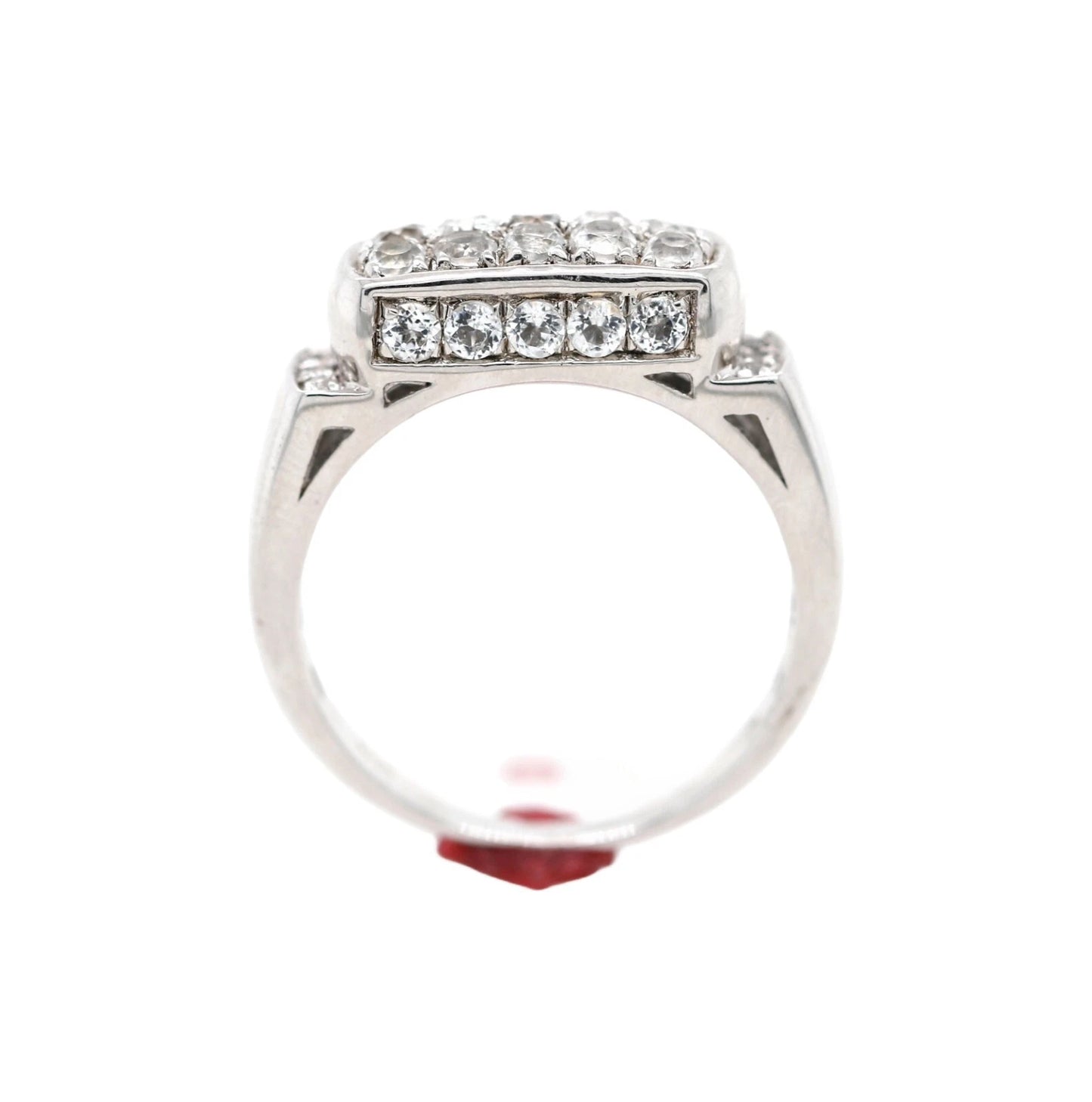 925 SS White Topaz Ring -1DOT09 cts