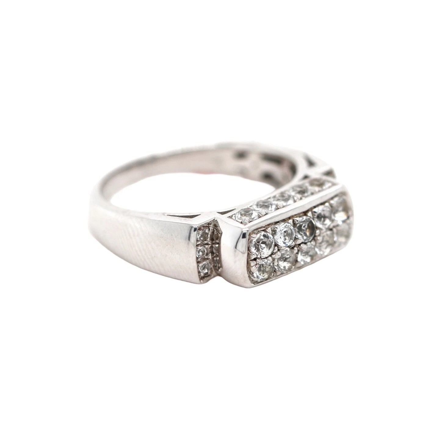 925 SS White Topaz Ring -1DOT09 cts