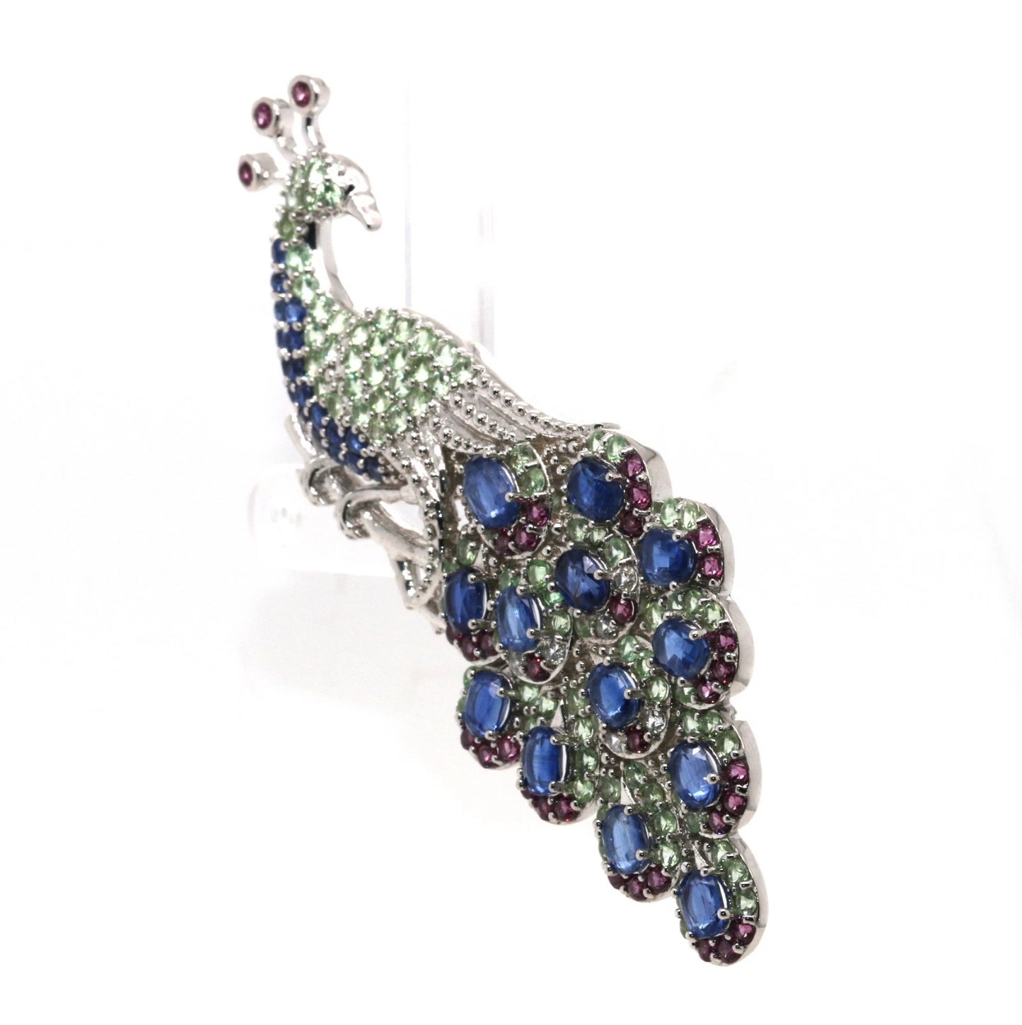 925 Kyanite-Savorite and Rhodolite Brooch
