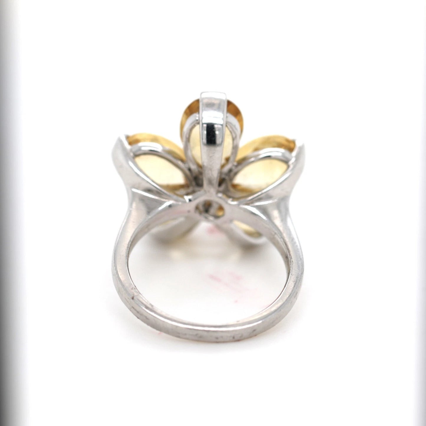 925 Sterling Silver Citrine - White Topaz Ring- 7DOT85 cts