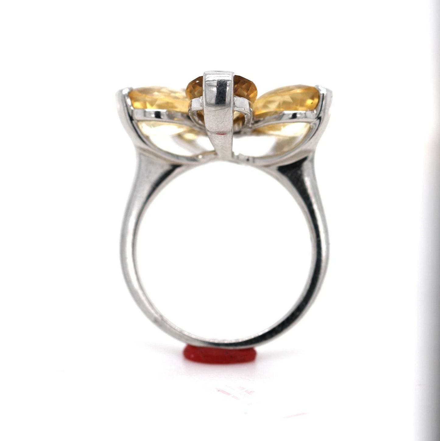 925 Sterling Silver Citrine - White Topaz Ring- 7DOT85 cts