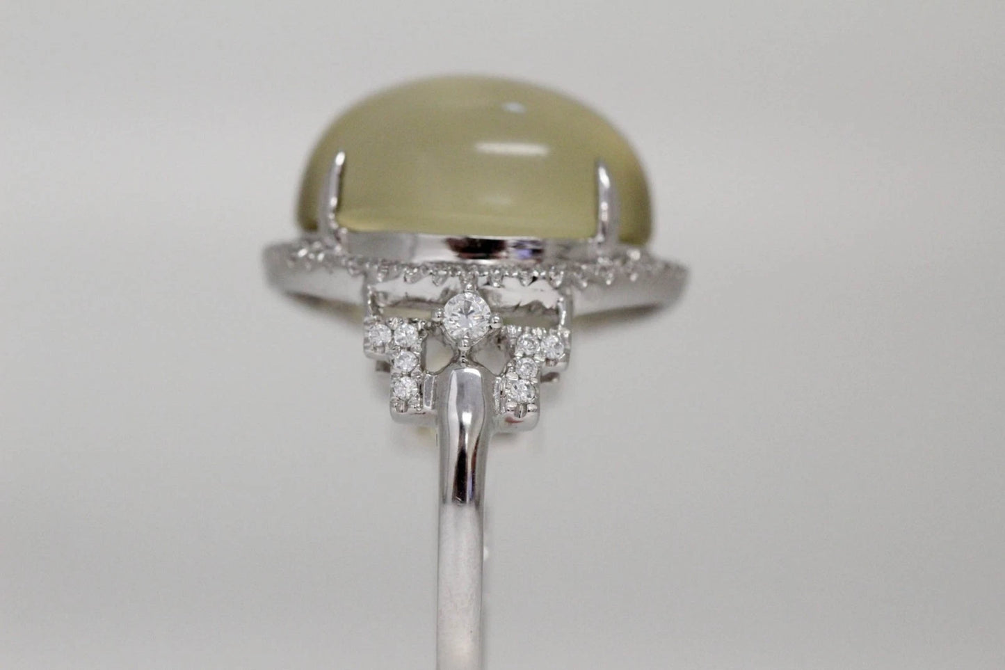 DOT925 Sterling Silver - Lemon Quartz - White Topaz Ring DOT