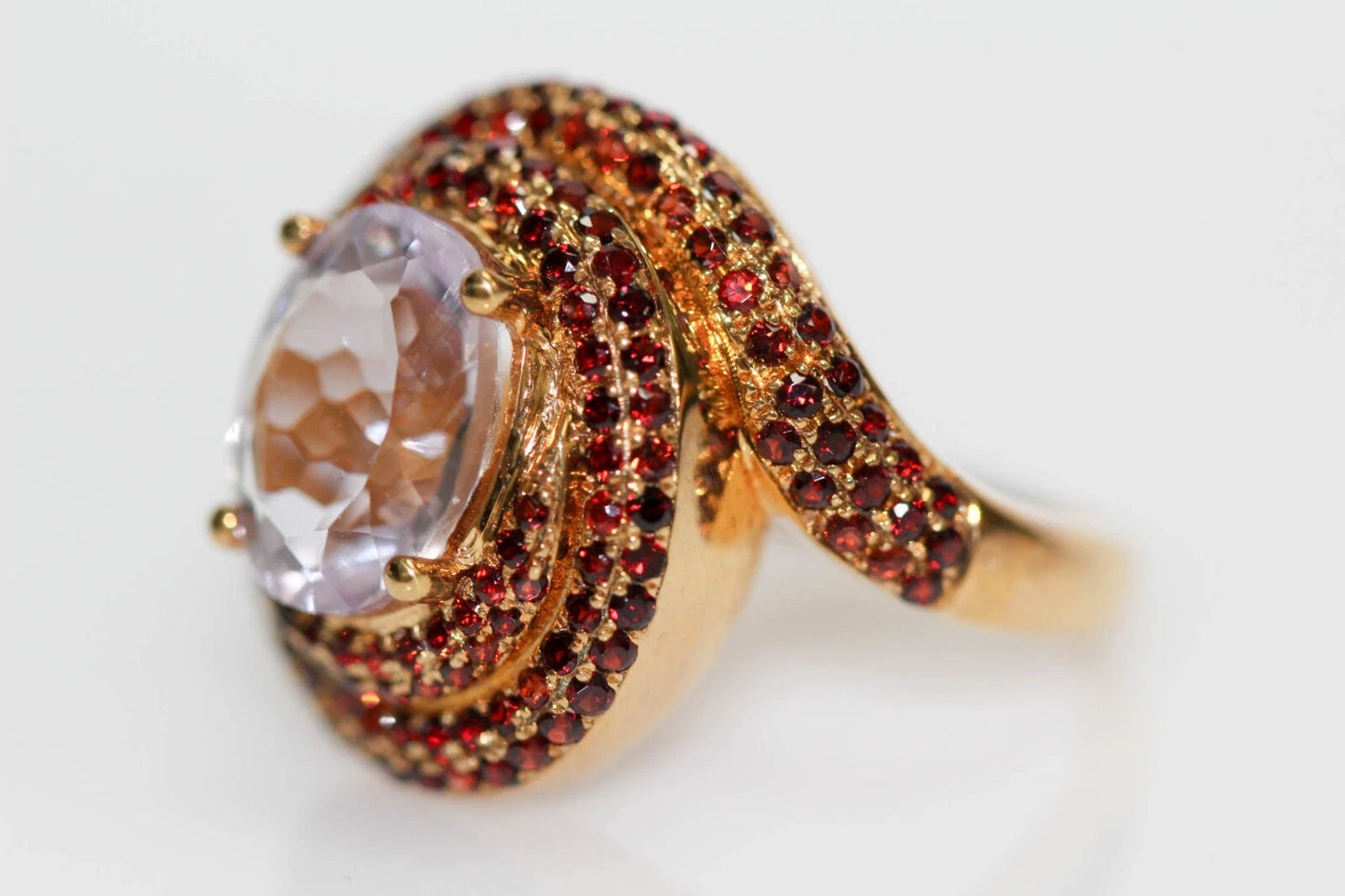 Stunning Amethyst - Garnet Ring