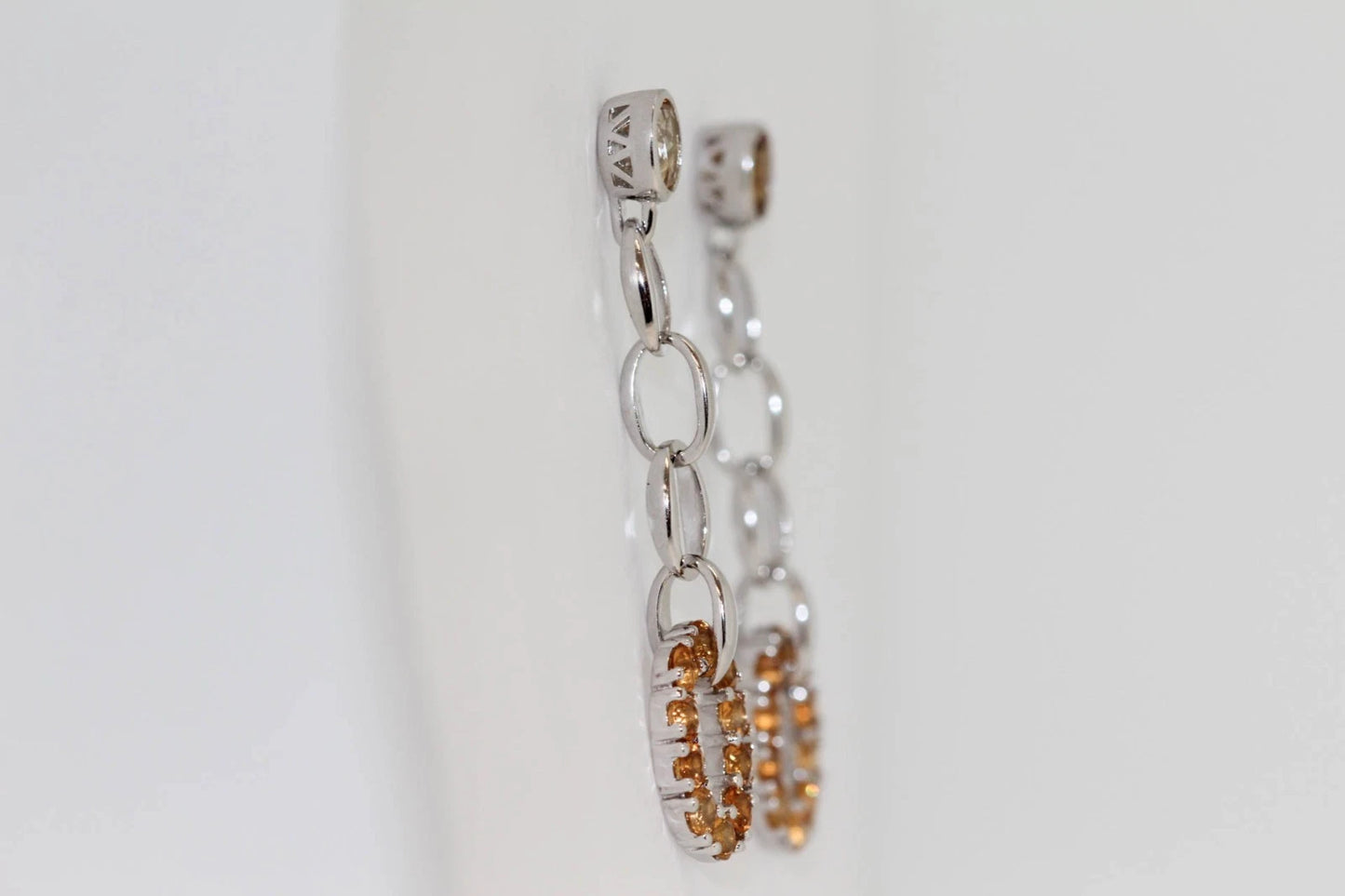 925 Sterling Silver Citrine Earrings - 2DOT70 cts