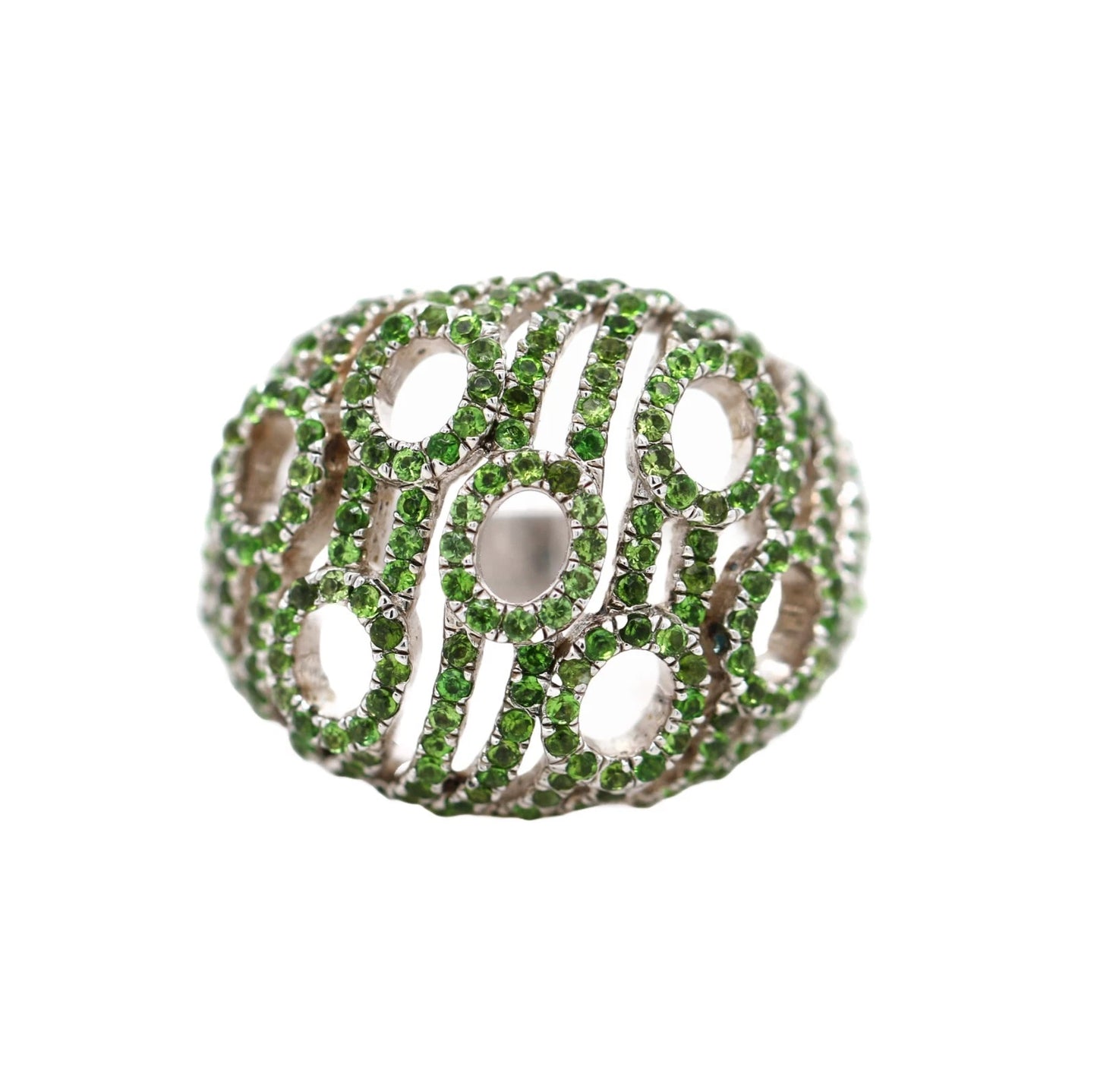 925 Sterling Silver Tsavorite Ring - 1.80 cts