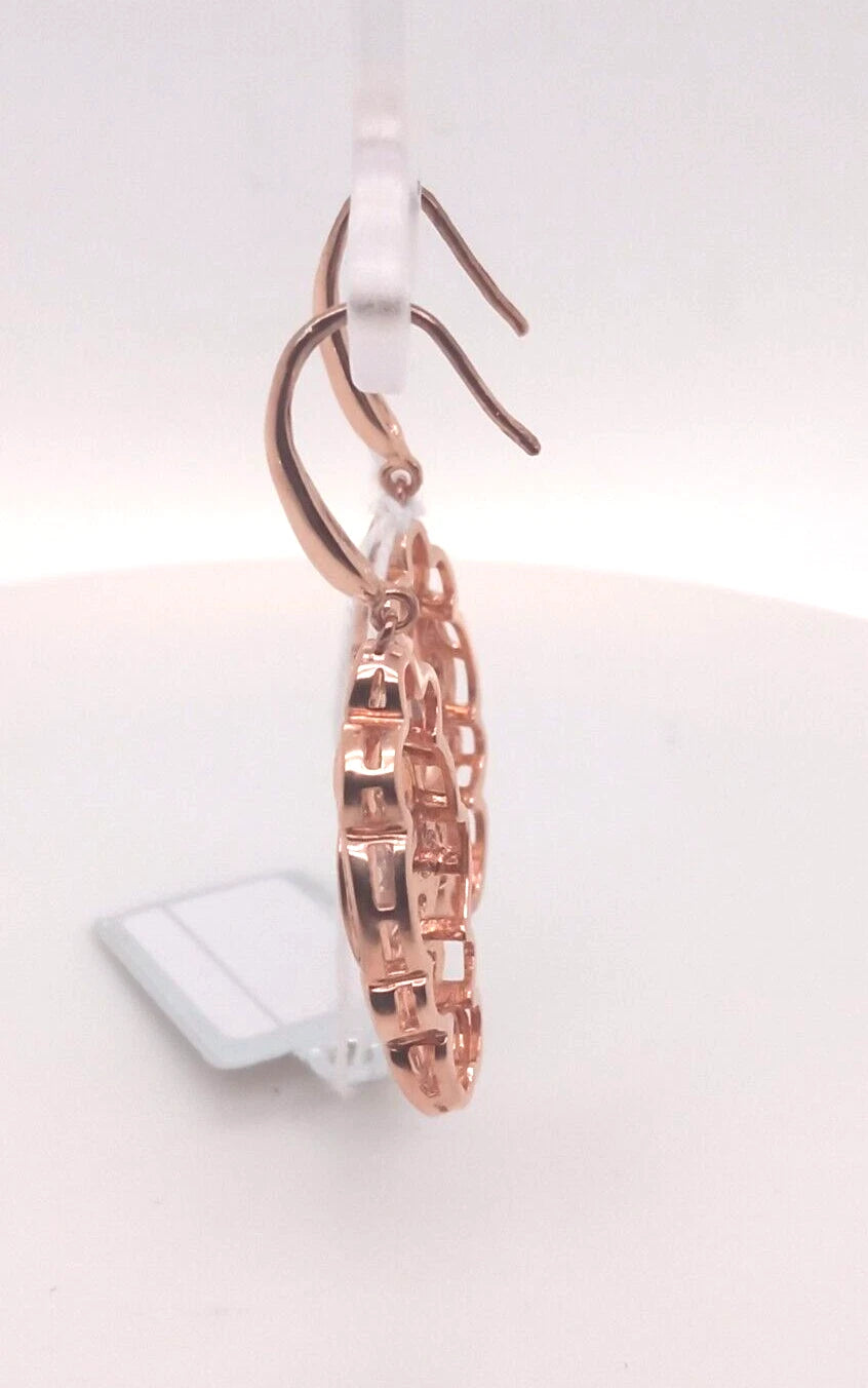 Morganite- Pink Sapphire- Diamond Dangle Drop Earring