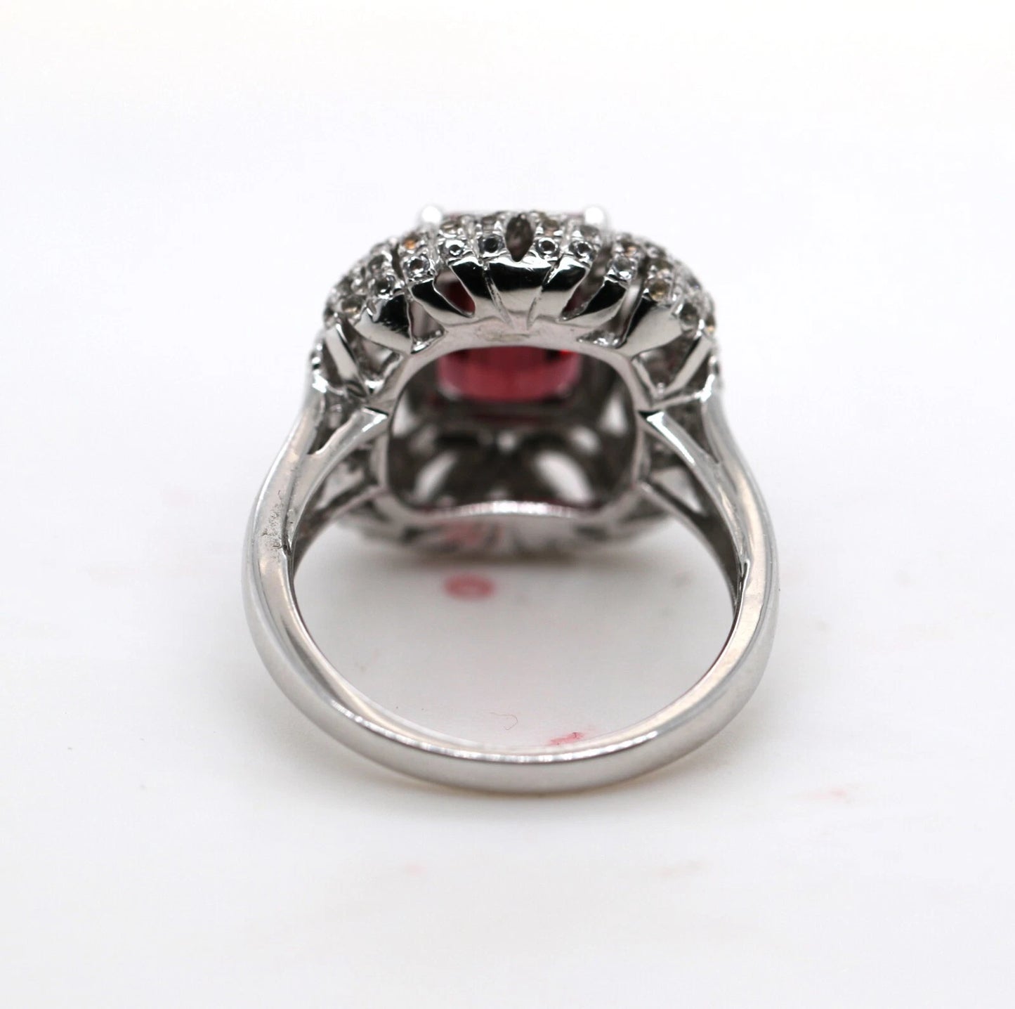 Wine Garnet - White Topaz Ring