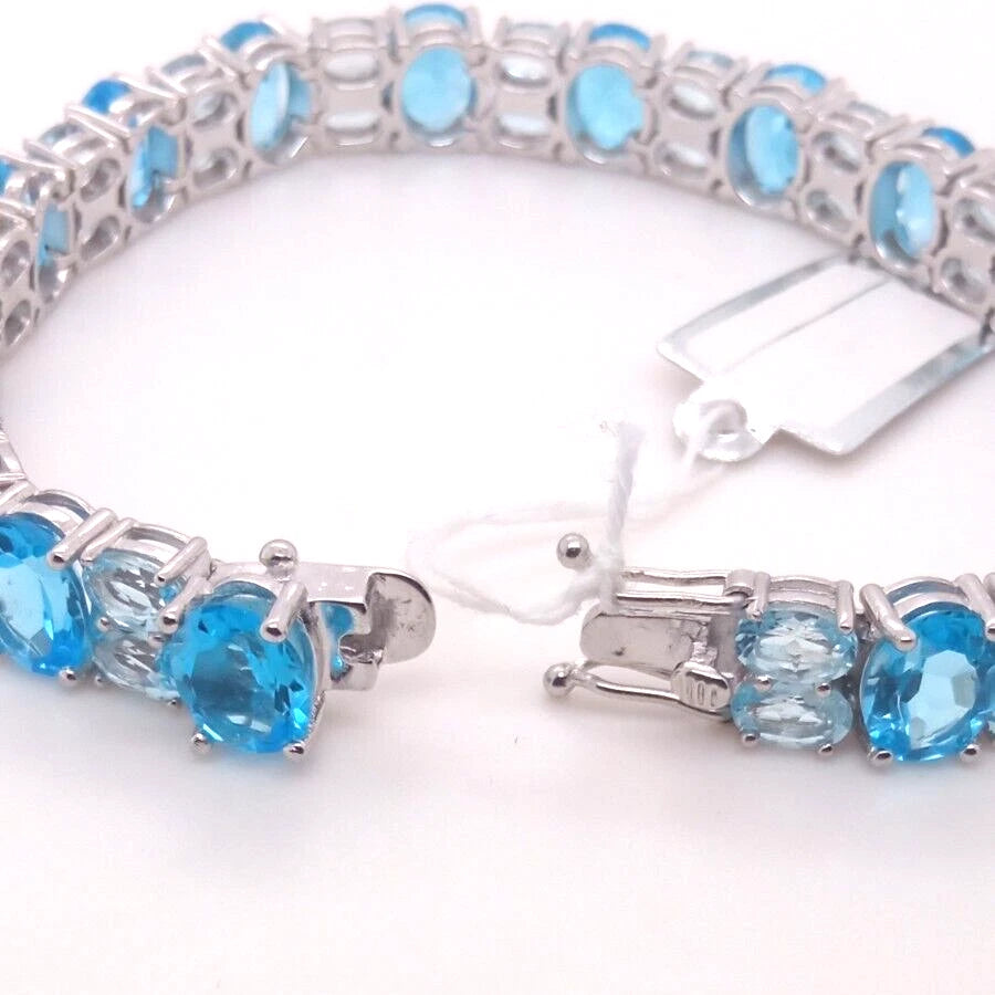 Blue Topaz- Sky Blue Topaz Bracelet
