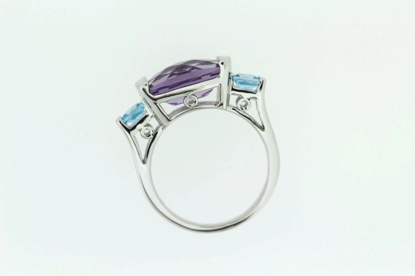 925 Amethyst - Blue Topaz Ring - 5DOT30 cts