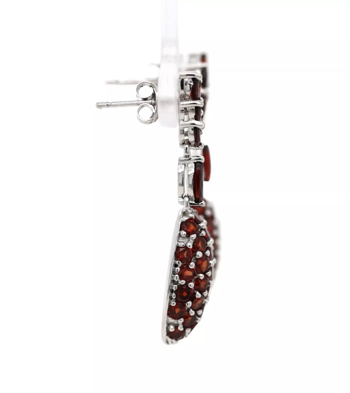 925 Sterling Silver Garnet Earring ( 6.60 cts)