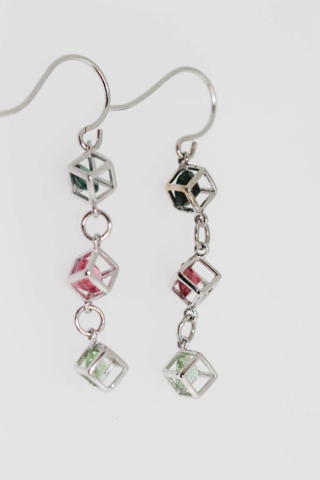 .925 Sterling Silver Colors of Tourmaline Earring / Bracelet (7.65 cts)