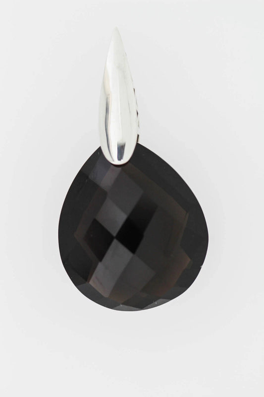 925 Sterling Silver Smokey Quartz Pendant ( 42.00 cts)