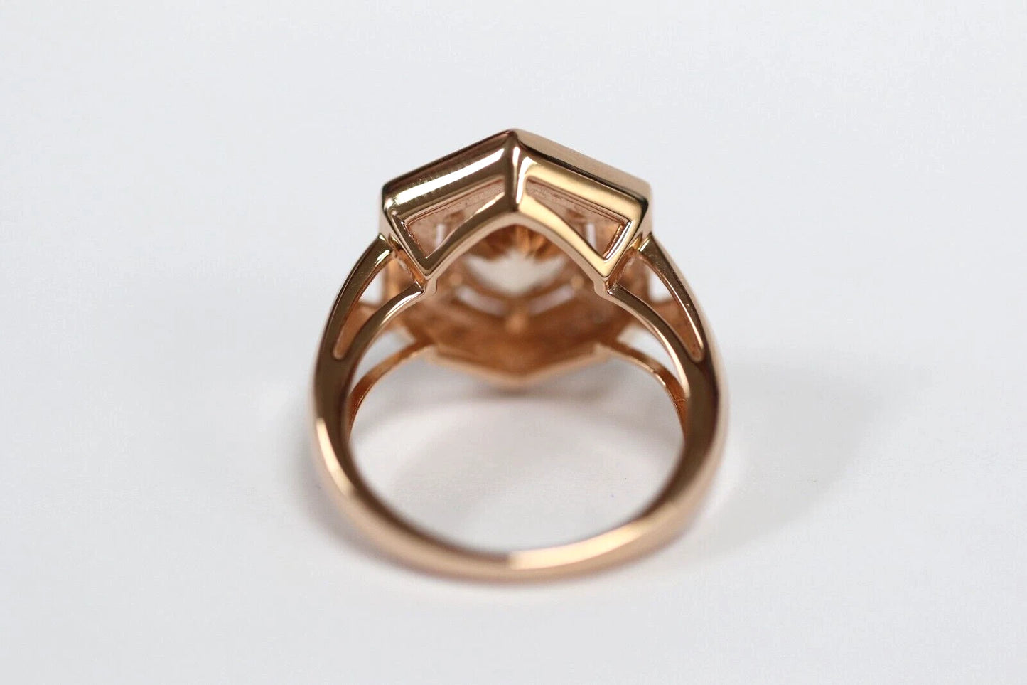 Morganite - Sapphire - Rose Gold Plated Ring