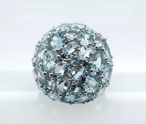 Ring-Unheated Aquamarine - Blue Sapphire Ring