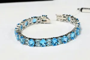 Bracelet-Blue Topaz- Sky Blue Topaz Bracelet
