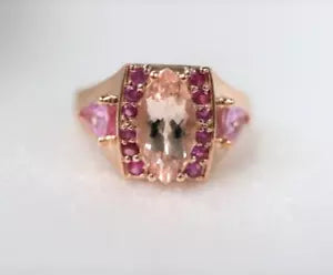 Ring-Morganite - Pink Sapphire Ring