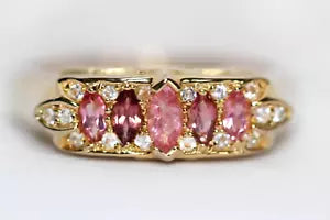 Ring-Tourmaline - White Topaz Ring