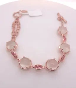 Bracelet-925 Silver Moonstone- Tourmaline Bracelet