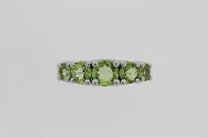 Ring-925 Peridot 5 Stone Ring - 5DOT80 cts