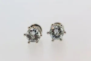 Earring-925 Aquamarine Stud Earrings diamond cut - 1DOT50 cts sale special thanksgiving