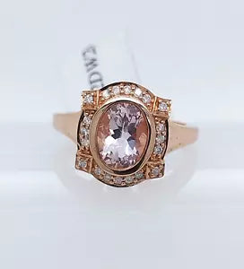 Ring-Morganite - Diamond Ring