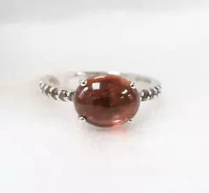 Ring-Pink Tourmaline-Smoky Topaz Silver Ring