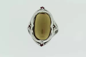 Ring-925 Cognac Quartz - Ruby Ring - 12DOT60 cts