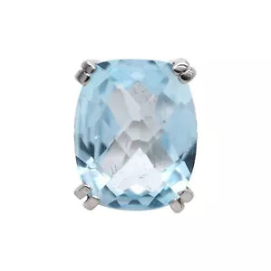 Ring-DOT925 Sterling Silver - Blue Sapphire - Sky Blue Topaz Ring DOT