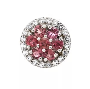 Ring-925 Pink Tourmaline - White Topaz Ring - 2DOT20 cts