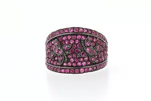 Ring-925 SS Synthetic Ruby Ring - 2DOT10 cts