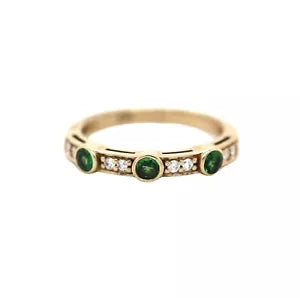 Ring-Tsavorite - Diamond Ring