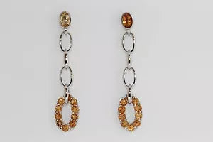 Earrings-925 Sterling Silver Citrine Earrings - 2DOT70 cts
