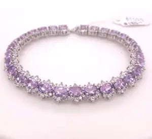 Bracelet-Amethyst- White Topaz Bracelet
