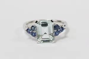 Ring-925 AQUAMARINE - SAPPHIRE RING