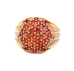 Ring-Red Sapphire - Diamond Ring
