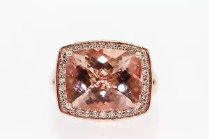 Ring-925 Silver , Morganite - White Topaz Ring