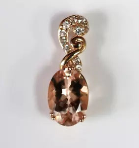 Pendant-Morganite - White Topaz Pendant